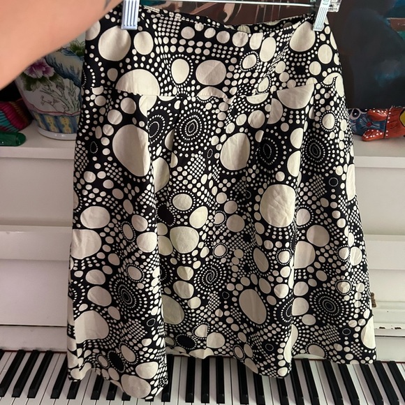 Jacob Black and Cream Circle Skater Skirt - Picture 15 of 16